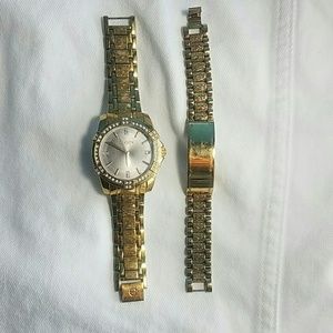 Men's Elgin Brand Watch and Gold Bracelet Set
